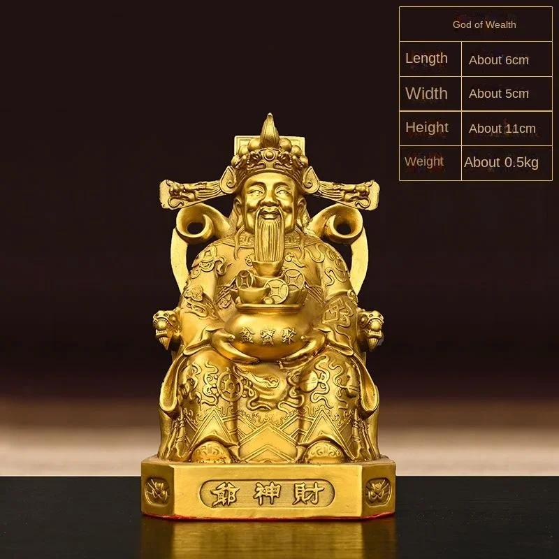 Copper God of Wealth Ornaments Home Office Desktop Decor Pot of Treasures Home Store Gifts
