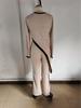 2025 Spring/Summer Women's Color-Block Long-Sleeve T-Shirt & Patchwork Pants Set