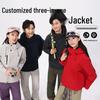 Unisex Wasserdichte Atmungsaktive Wander-Windjacke - Abriebfeste Outdoor 3-in-1 Jacke