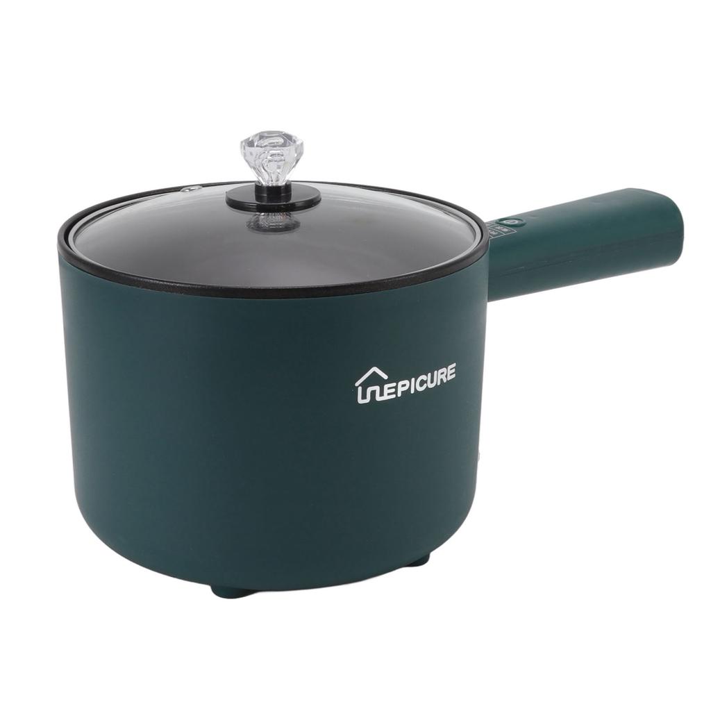 Elektrischer Topf Grün 1,8L Großes Fassungsvermögen Antihaftbeschichtet Multifunktional Mini Elektrischer Hot Pot für