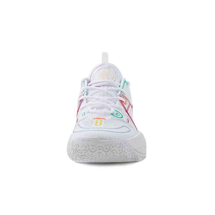 New LINING All City 9 V1.5 Basketball Shoes Men Low Top White/Red/Green ABAR015-D