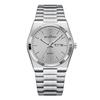 Men's watch, double calendar, thin butterfly buckle, steel belt, quartz men's watch