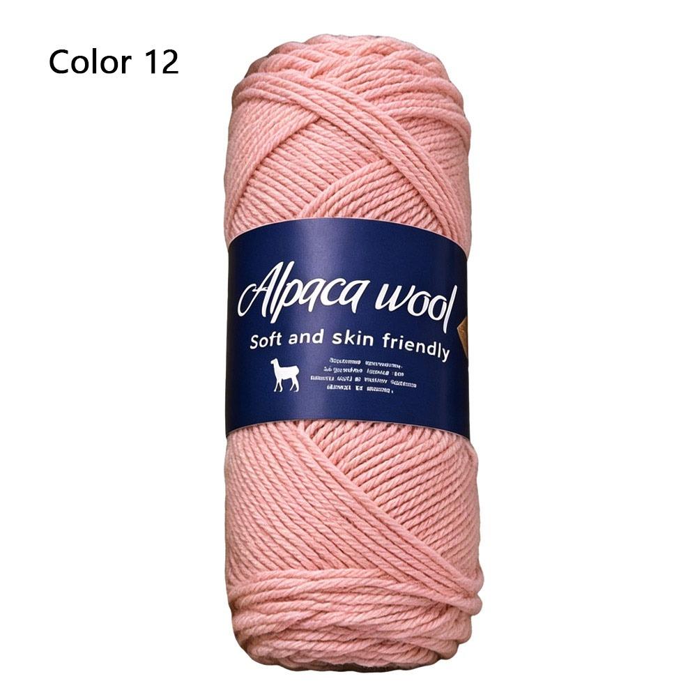 1Roll Handicraft Alpaca Wool Yarn Soft Warm Coarse Yarn DIY 100g Knitting Crocheting Yarn