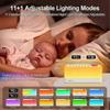 White Noise Sleep Sound Machine with 8 Nature Sounds, Portable Bluetooth Speaker, 12 Colors Night Li Edition C