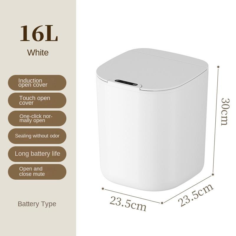 New 20L Creative Smart Trash Can Portable Drawstring Sensing Home Kitchen Toilet Garbage Sorting Storage Bucket Compost Bin Gift