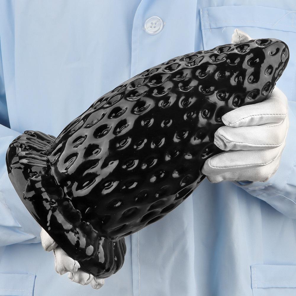 Black PVC Oversized Dildo Butt Plug Fisting Anal Dilator Masturbator Realistic Penis Sex Toys Strap on Cock BDSM