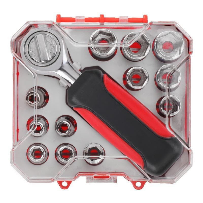 1/4   Socket Ratchet Wrench Set Auto Repair Machine Maintenance DIY Mini Wrench Tool Set