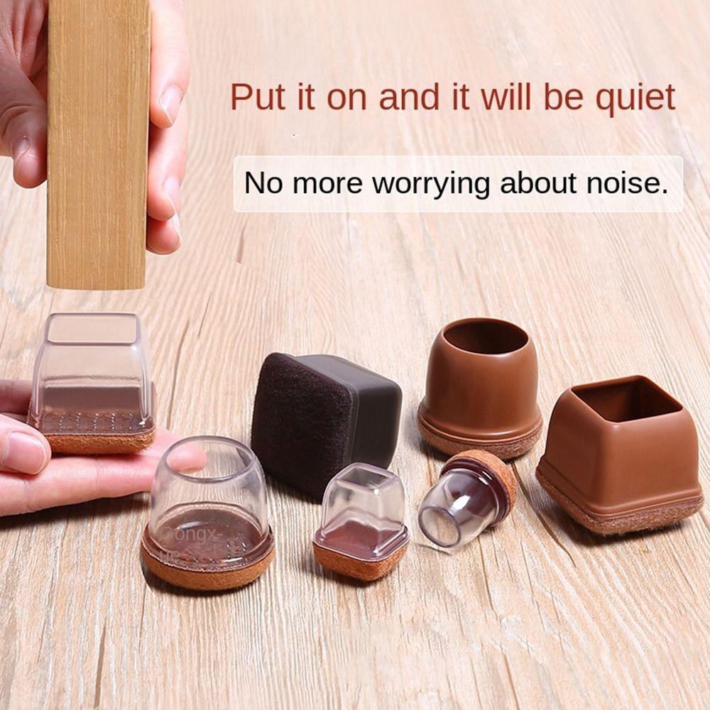 

4PCS TPE Chair Foot Caps Felt Furniture Protection Pads New Table Foot Pads Chair Leg