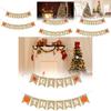 Holiday Banner Decor Pack With Jute Flags For Christmas Thanksgiving Celebrations