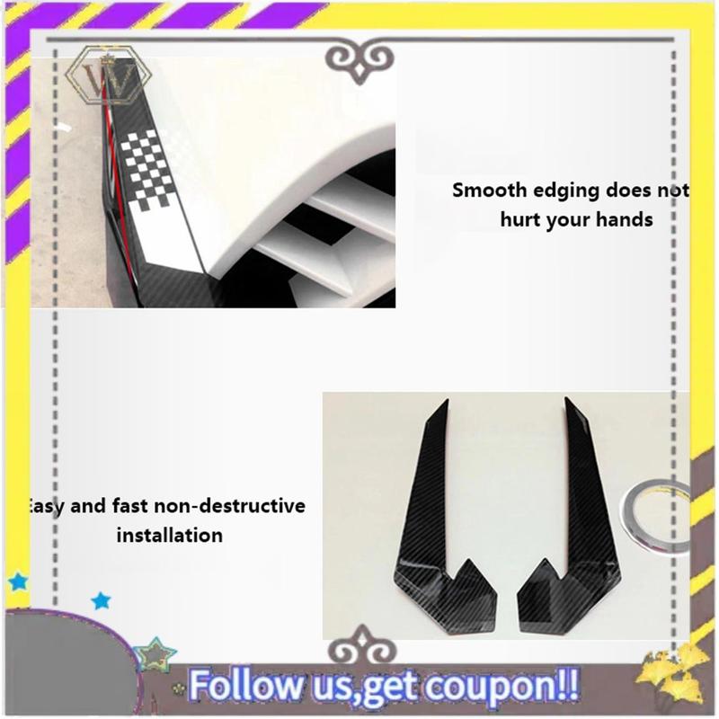 ABXV-4Pcs Car Front Bumper Lip Splitter Fin Long Air Knife Auto Body Kit Car Spoiler For Honda Civic 10TH Type-R 2019-2021