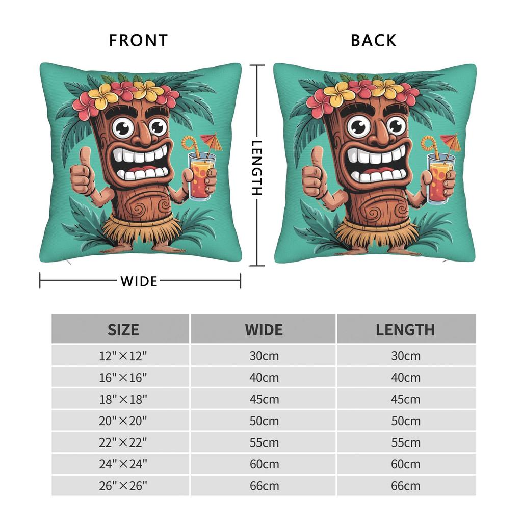 Tiki Cocktail Sippin Spirits Pillow Case Design Pillow Cover For Living Room Bed Chair Morden Cushion Cover