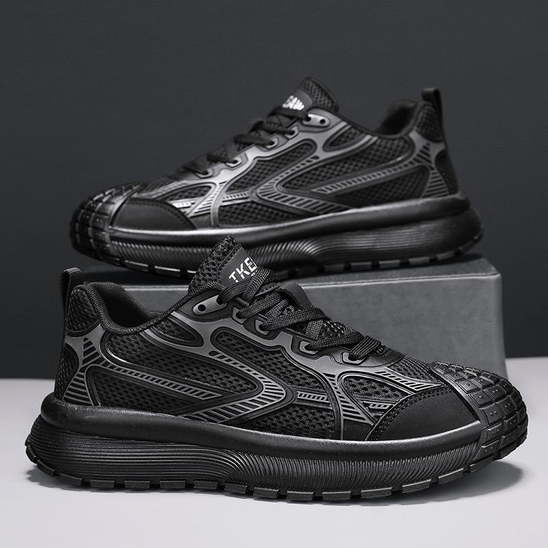 Men's shoes summer breathable mesh trend versatile platform shoes fashion classic Hong Kong style trendy men Internet celebrity street dad shoes