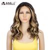 Noble Synthetic Lace Front Wigs 20 Inch Wavy Glueless Brown Wig Blonde Wig Cosplay Curly Wig Lace Front Wig For Women Lace Wig