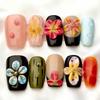Sweet Edgy Press-On Nails Short Almond Shape Reusable False Women Teens Girls