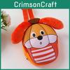 Cartoon Single Kids Shoulder Chest Bag With Cute Dog Print And Plush Design Ear