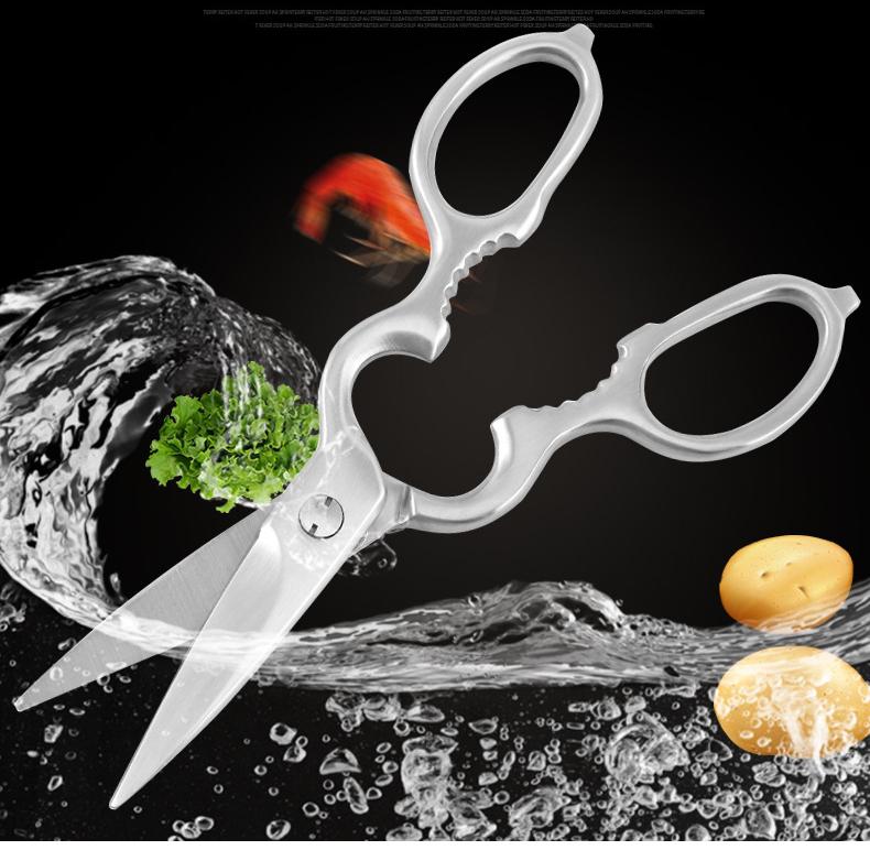 Multifunkční kuchyňské nůžky Nerezová ocel Nůžky pro domácnost Nůžky na kuřecí kosti Nůžky na zeleninu
