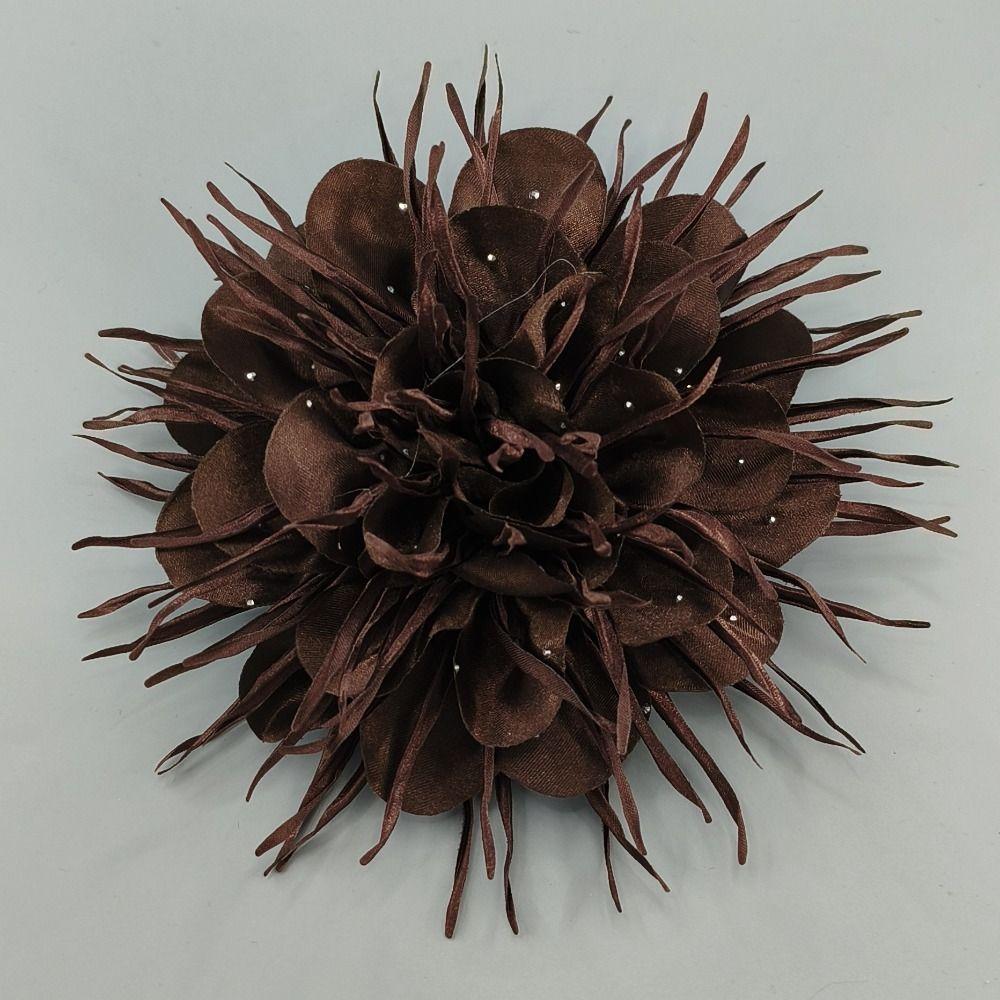 16cm Large Flower Brooch Suit Sweater Coat Solid Color Foral Corsage Jewelry Badge Accessories Fabric Handmade Pin Brooch