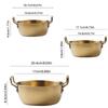 1/3pcs Stainless Steel Korean Cuisine Bowl Household Double Ear Snacks Plate Instant Noodle Bowl Food Container Kitchen Utensils