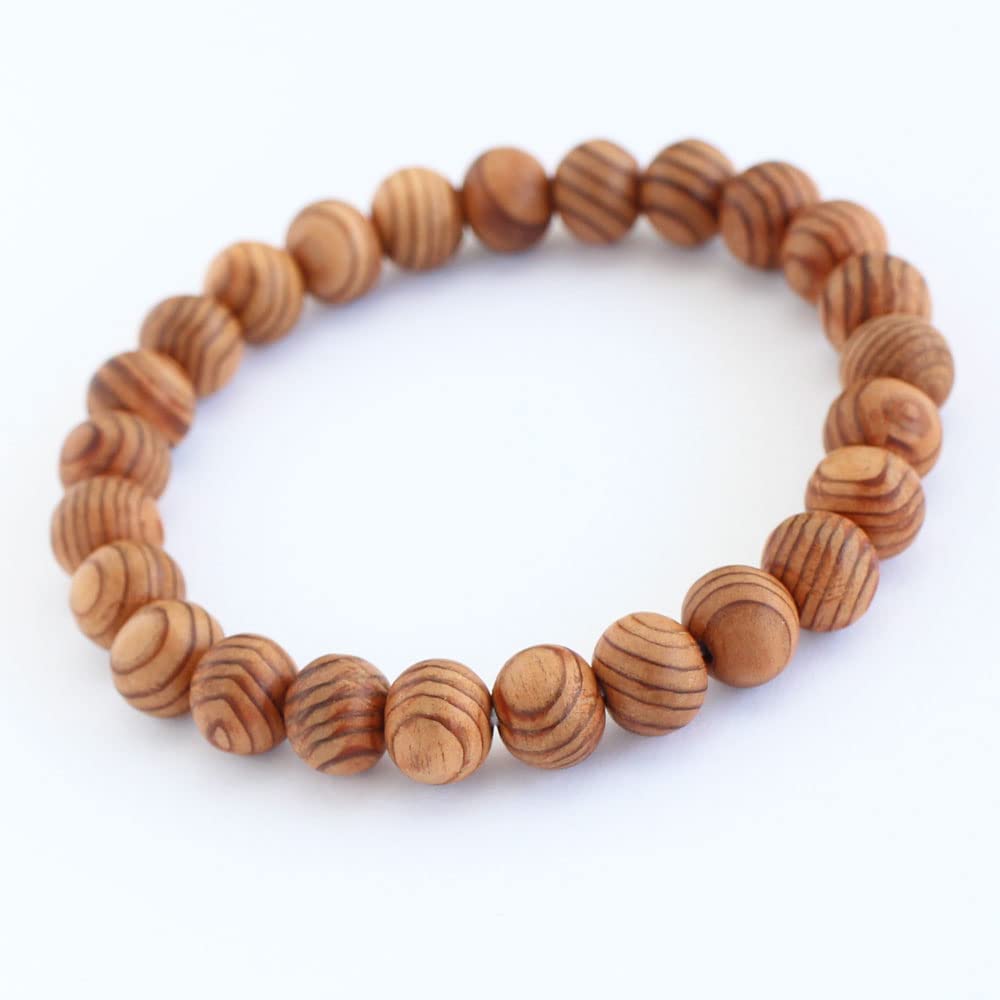 Prayer 8 X 9 Mm Yakusugi Bracelet Straight Bracelet Bracelet Prayer World Heritage Site Yakushima Natural Wood Yakusugi Amulet Gift for Men Women