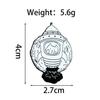 Creative Space Series: Astronaut Cat Brooch - Cute Black & White Cartoon Fashion Badge Accessory