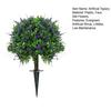 Artificial Lavender Topiary Ball Faux Topiary Tree with Spike Fake Bushes UV Resistant Fake Shrubs for Indoor Outdoor Home Garden Yard Decoration