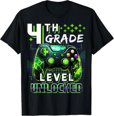 Design School Funny Gamer First Day 4th Grade Unisex T-Shirt
