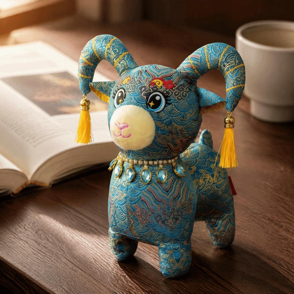 13/20/25/30cm Chinese Zodiac Sheep Toy Soft Fluffy Animal Mascot Cartoon Sheep Doll Car Decoration