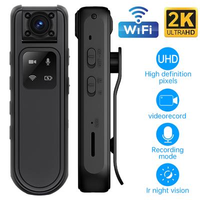 Mini cameră 2K HD WiFi 180° Lentilă rotativă Înregistrare video pentru sport în aer liber Viziune nocturnă Poliție Body Cam Clip pentru spate Durată lungă de viață a bateriei