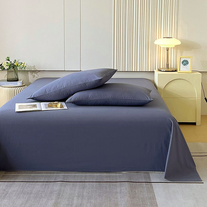 Bed Sheet Ins Style Thickened Solid Color Machine Washable Bedding