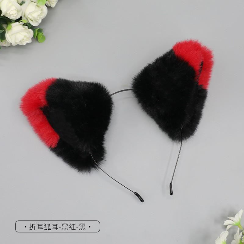 Anime Cat Ear Headband Tail Set Cosplay Party Plush Feline Accessory Adult Fans