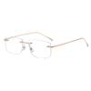 Rimless Eyeglass Frames Minimalist Square Eyeglass Frames Metal Eyeglass Frames Hypoallergenic Unisex Eyewear For Business Daily