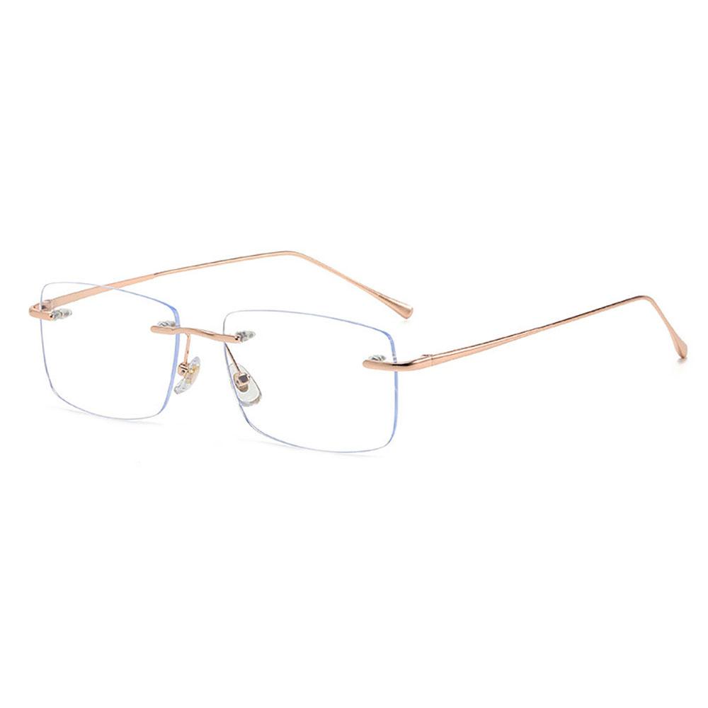Rimless Eyeglass Frames Minimalist Square Eyeglass Frames Metal Eyeglass Frames Hypoallergenic Unisex Eyewear For Business Daily