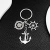 Nouvel Arrivage Porte-clés Animaux Marins Coquillage Hippocampe Ancre Boussole Étoile de Mer Porte-clés Pour Plage Sports de Plein Air Accessoires de Vélo