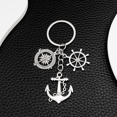 New Arrival Ocean Animal Keychain Seashell Seahorse Anchor Compass Starfish Keyring For Beach Outdoor Sports Cycling Accessories