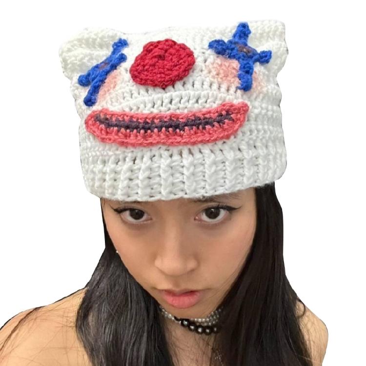 Funny Knitting Cap Novelty Clown Beanie Hat Autumn Skull Cap Riding Skiing Hat