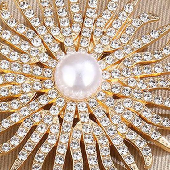 Sunflower Brooch Pin for Women, Rhinestones Inlaid Brooch Pin for Dress, Coat, Shawl, Gift for Mother, Wedding