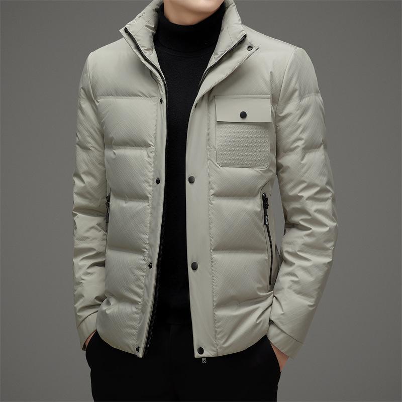 Stehkragen Daunenjacke Herren Neue Winter Warme Verdickte Lässige Leichte Daunenjacke
