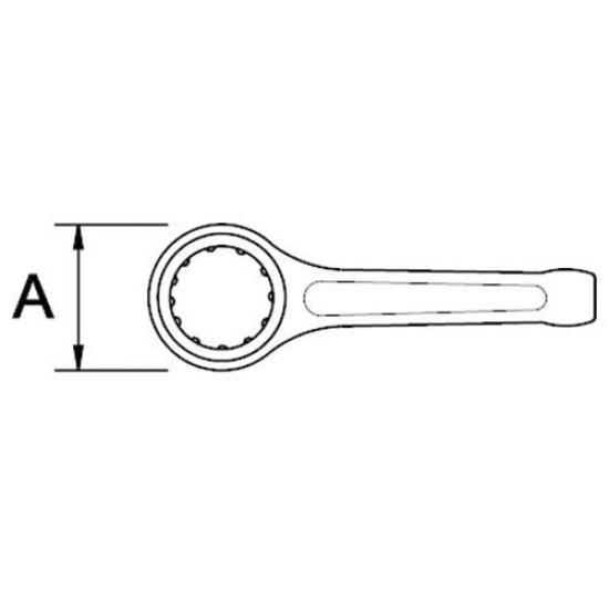 ESCO Impact Box Wrench fall prevention 27mm (with ring) EA613GC-27