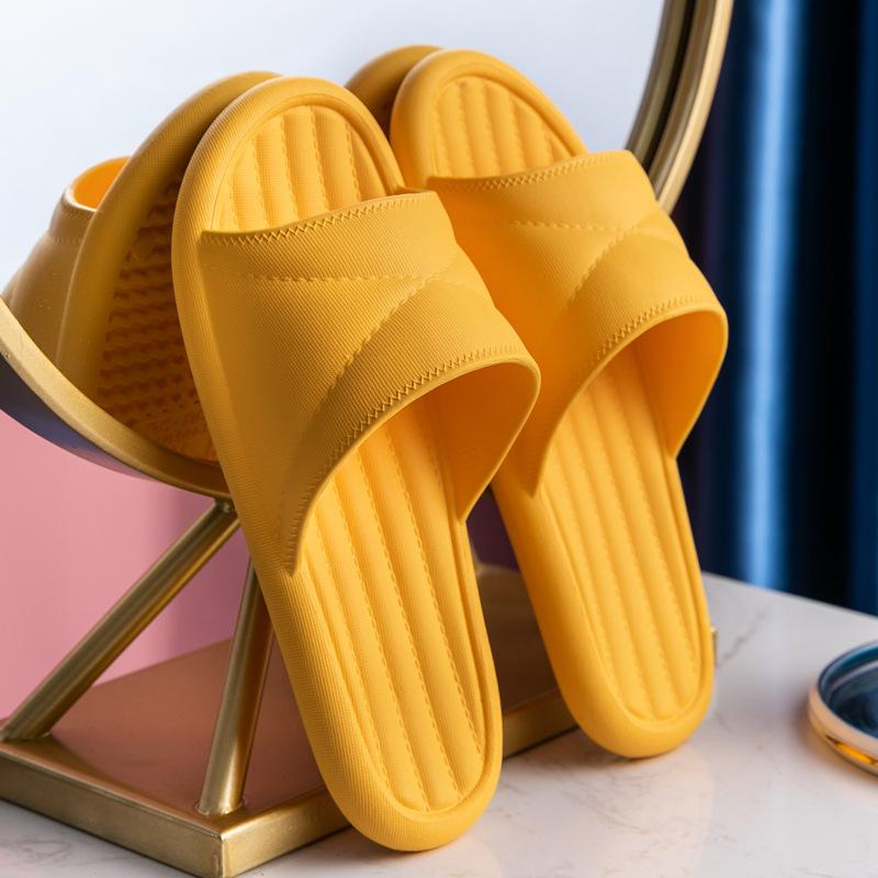 

женские и мужские летние тапочки и сандалии для улицы модные классные сандалии для отдыха дома шлепанцы с мягкой подошвой удобные сандалии 36-37 жёлтый