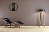 Round clock black loft oval metal 50cm