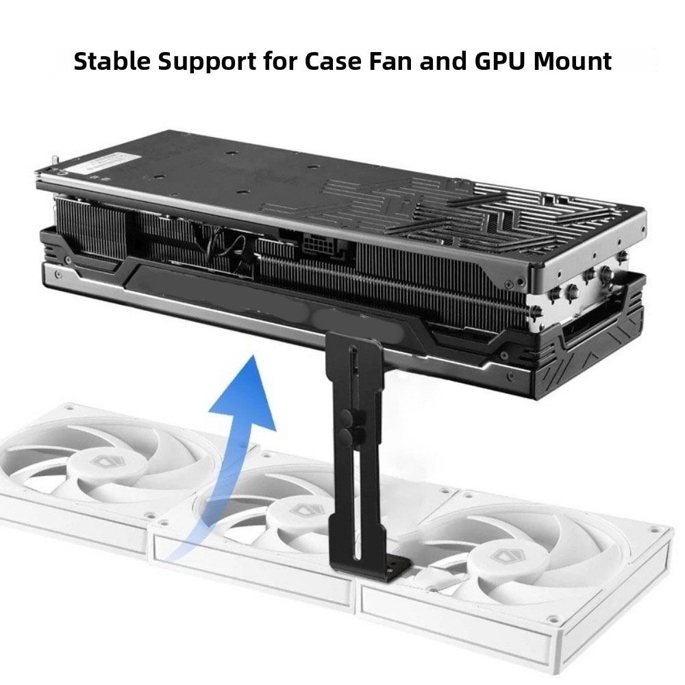 Sliding Adjustable Graphics Card Bracket L Shape Anti Sag GPU Support Bracket Chassis Fan Support Fixed Non-slip Base