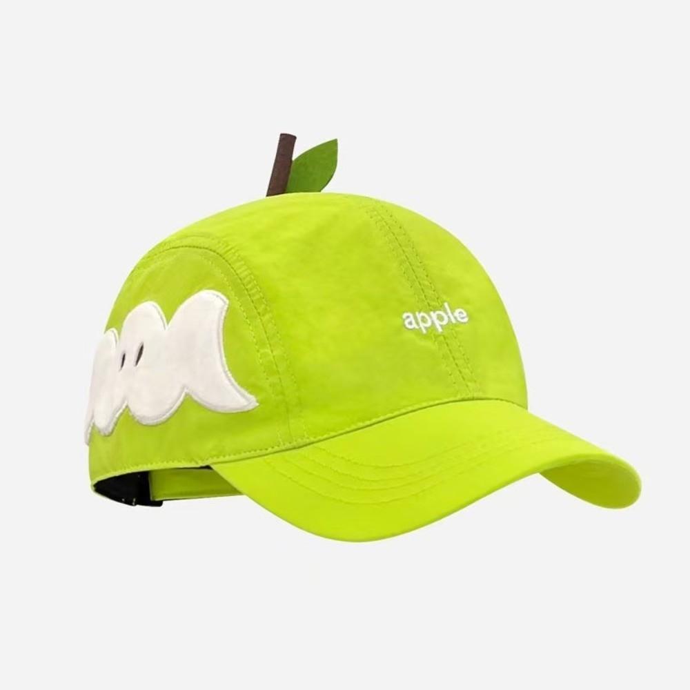 Cotton Peaked Hat Embroidered Fruits Sunscreen Cap Cute Baseball Cap for Girls