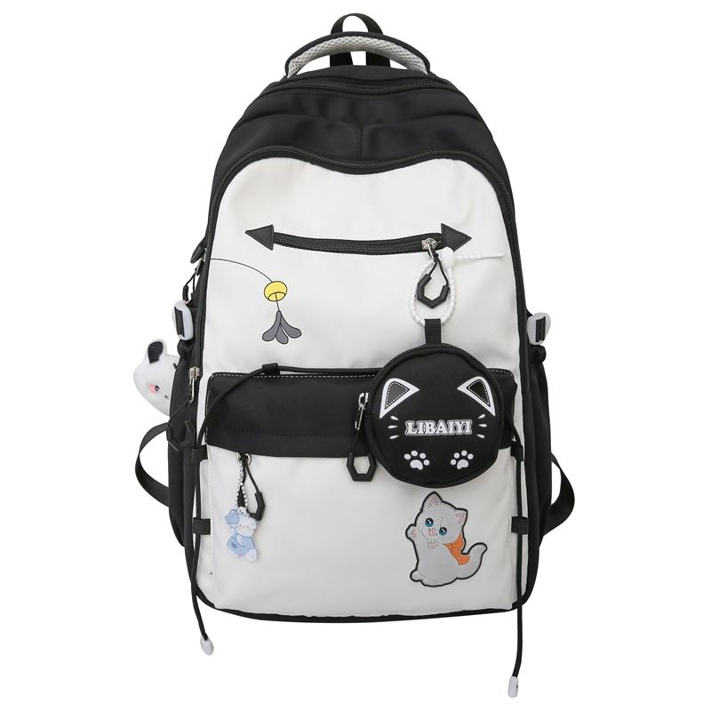 

Студенческая сумка женский рюкзак кампусный рюкзак чёрный