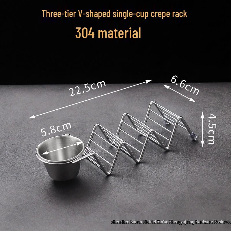 304 Stainless Steel V-Shaped Taco Holder for 2 or 3 Tortillas
