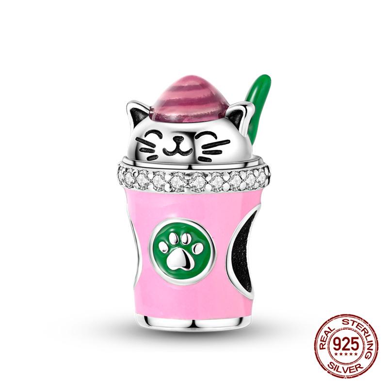 Fit Originalbracelet Coffee Collection Beaded Candy Coffee Pendant Charm Diy Jewelry Making Women Giftcopper