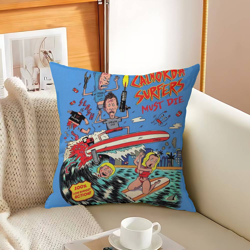 Anime B-Beavis A-And B-Butthead 45*45cm Cushion Cover Pillow Cover Decor Pillowcase Home Pillowcase for Couch Pillow