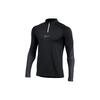Logo Print Half-Zip Stand Collar Long Sleeve Pullover Men Tops Black DH8733-010