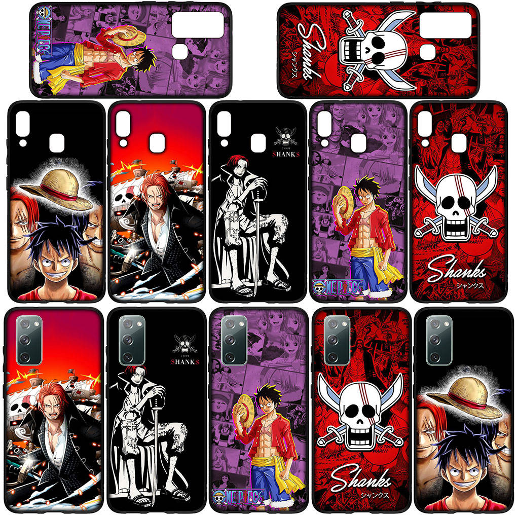 for iPhone 16 15 Xiaomi Redmi Note 14 13 12 11 Pro Max X 8 16e Samsung Galaxy S25 S24 S23 Moto OPPO Huawei Shanks Red Hair Luffy One Piece Phone Case