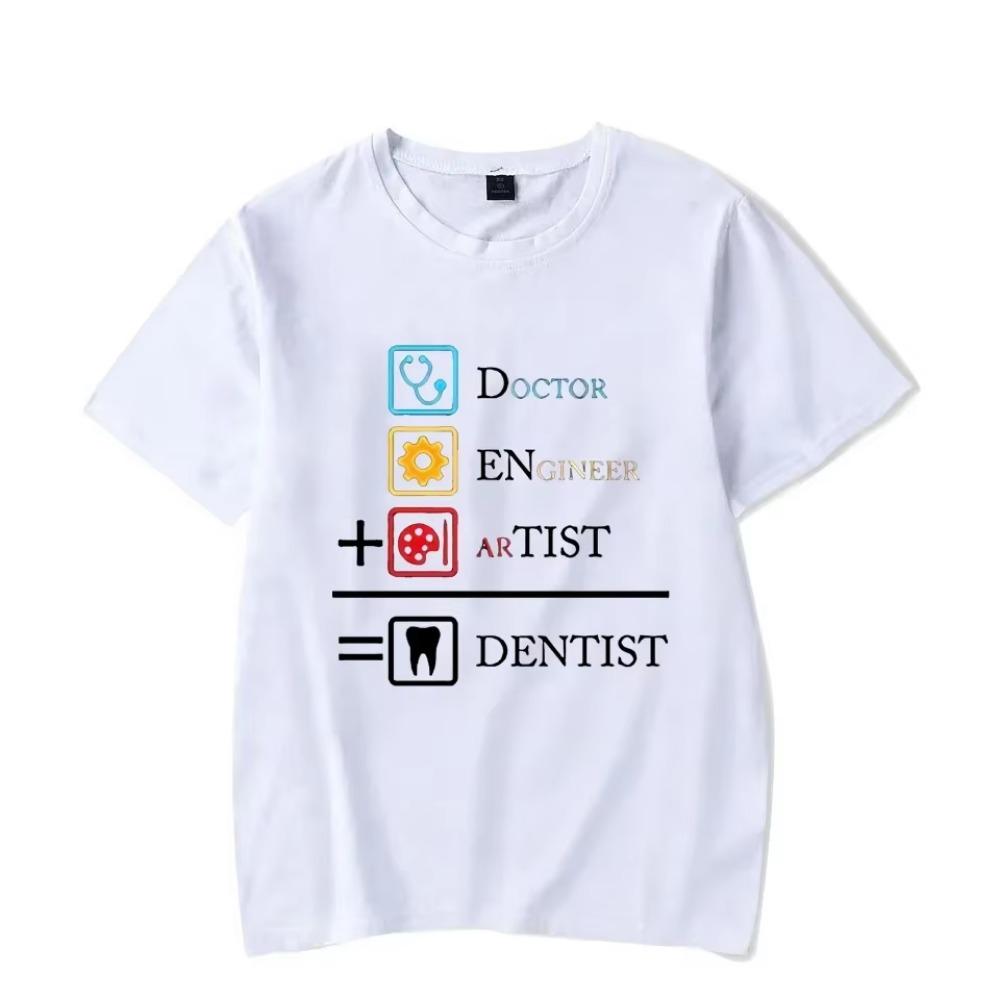 Male T-shirt Doctor Engineer Artist Equal Funny Shirt Oversized T Shirt Homme Fashion Tshirt Streetwear Camisetas Hombre