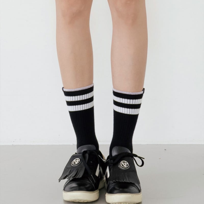 Nitina Striped Crew Socks BK